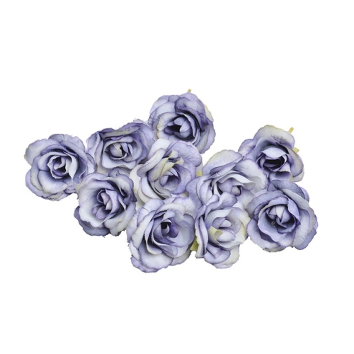 

10 Sets 4cm Artificial Flower Silk Rose Flower Head for Wedding Party Home Decoration(Purple)