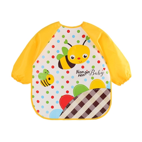 

Baby Bibs Waterproof Long Sleeve Apron, Size:One Size(Bee)