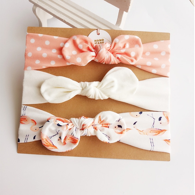 

Baby Hair Band Female Baby Bow Cotton Headband Newborn Hair Accessories(B)