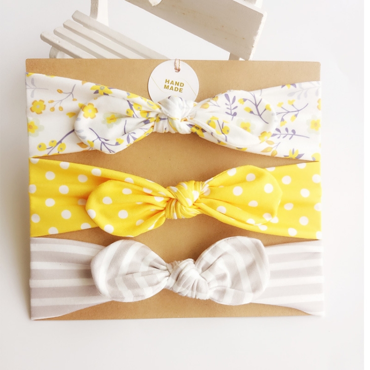 

Baby Hair Band Female Baby Bow Cotton Headband Newborn Hair Accessories(A)
