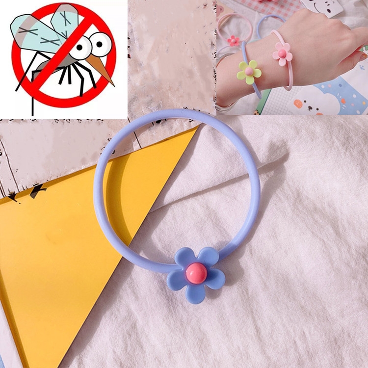 

10 PCS Flower Mosquito Repellent Bracelet Outdoor Travel Anti-mosquito Bracelet(Blue)