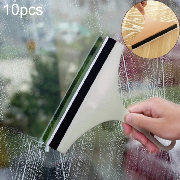 

30 PCS Plastic Glass Wiper Sanitary Cleaning Non-slip Soft Rubber Handle Wiper Random Color