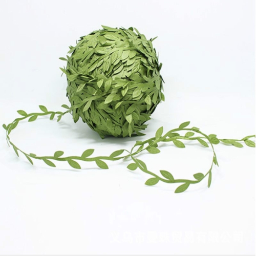 

2 PCS Cloth Leaf Garland Decoration Accessories Green Leaf Cane Leaf Simulation DIY Garland Material, Size:77 Meters