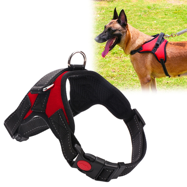 

Adjustable Harness For Small Medium Large Dogs Pet Walking Hand Strap, Size:M(Red)
