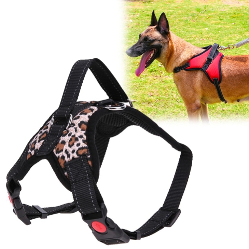 

Adjustable Harness For Small Medium Large Dogs Pet Walking Hand Strap, Size:M(Leopard)