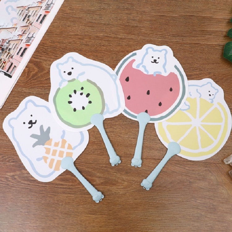 

10 PCS Cartoon Fruit Summer Hand Fan PP Plastic Fan, Size:17.5x30.5 cm(Random Color Delivery)