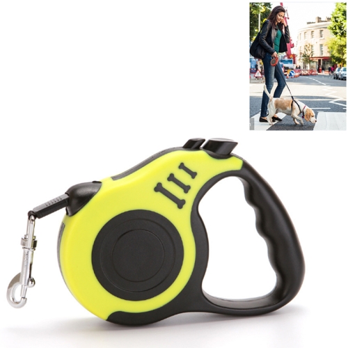 

Retractable Dog Leash Automatic Flexible Dog Puppy Cat Traction Rope Belt Dog Leash for Small Medium Dogs Pet Products, Size:5m(Yellow)