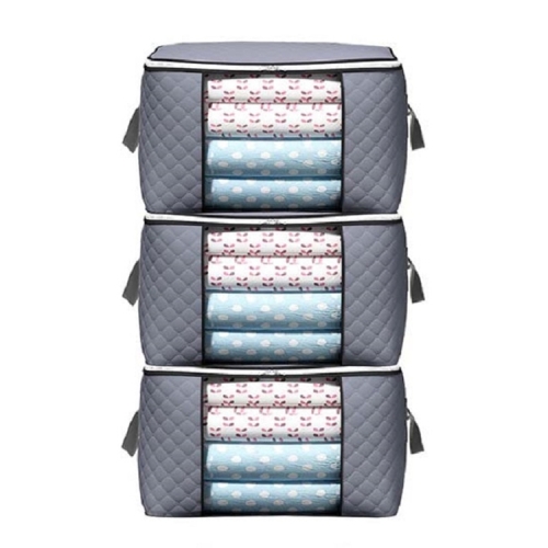 

Quilt Clothes Storage Bag Moving Luggage Packing Bag, Specification:3 Horizontal