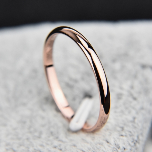 

Female Stainless Steel Titanium Steel Ring, Ring Size:4(Rose Gold)