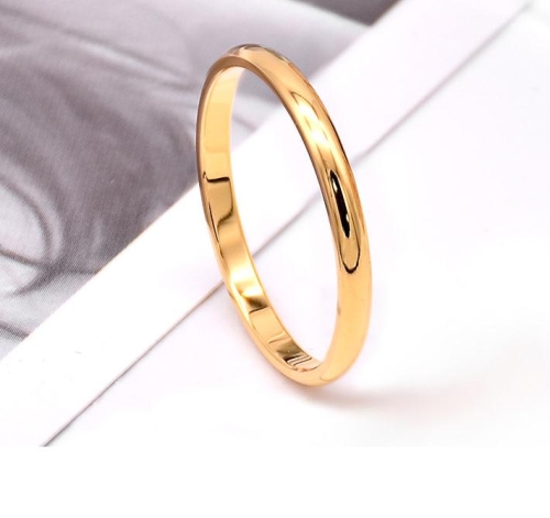 

Female Stainless Steel Titanium Steel Ring, Ring Size:5(Gold)