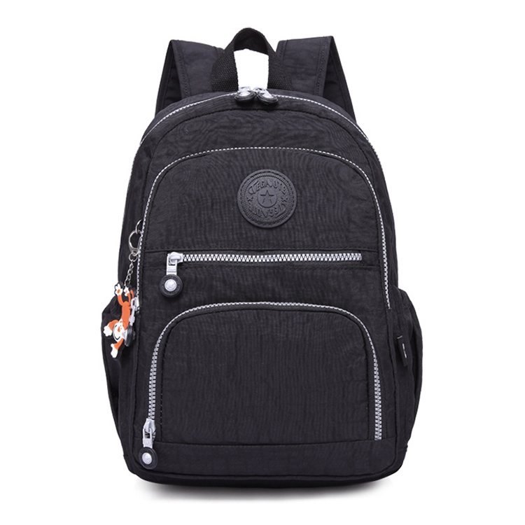 

Backpacks School Backpack for Teenage Girls Female Laptop Bagpack Travel Bag, Size:27X13X37cm(Black)