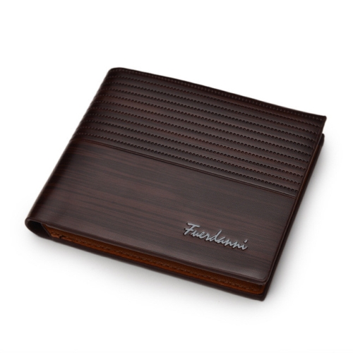 

Vintage Men Leather Brand Luxury Wallet Short Slim Male Purses Money Clip (Dark Brown)