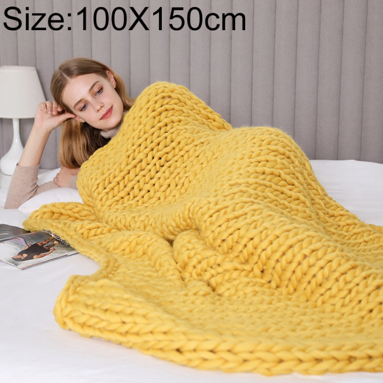 

Fashion Handmade Polyester Blanket, Size:100X150cm(Yellow)