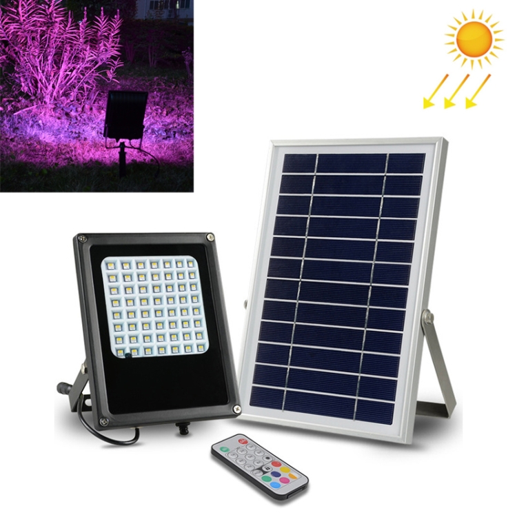 

6W 56 LEDs Solar Light Outdoor Landscape Garden Colorful Lamp with Remote Control