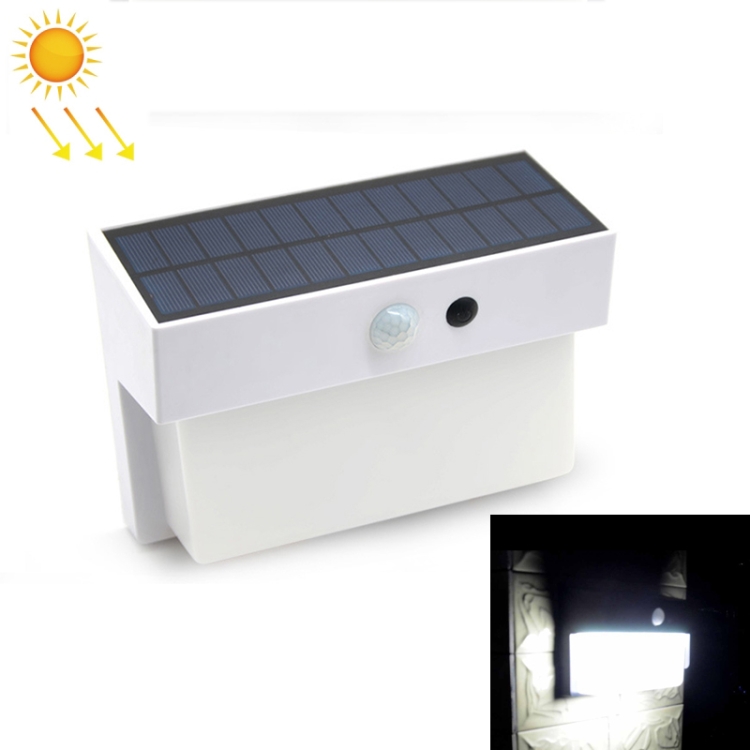 

2.5W 50 LEDs Solar Landscape Light Outdoor Courtyard Light Control + Radar Sensing Wall Lamp(White)