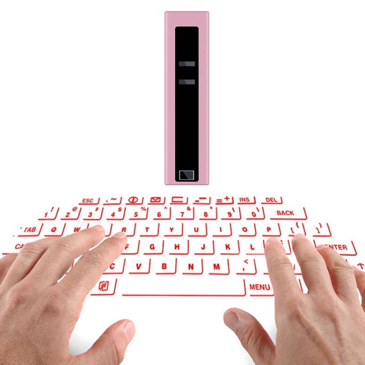 

F2 Portable Lipstick Laser Virtual Laser Projection Mouse And Keyboard(Rose Gold)