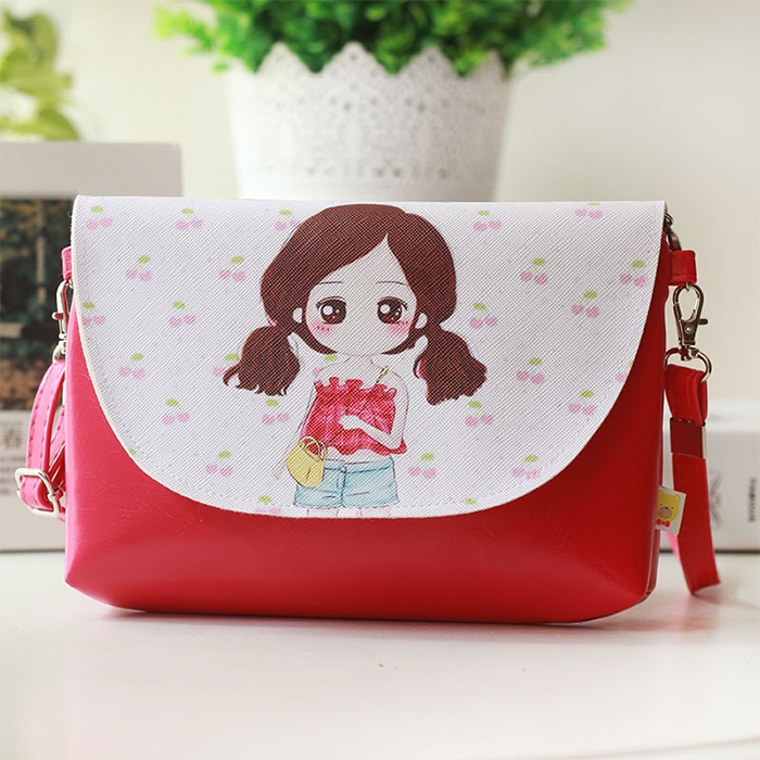 

Cartoon Printing Kids Messenger Bags Clutch Shoulder bags for Girls Party Handbags(Red Backpack)