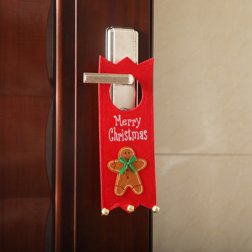 

10 PCS Christmas Decoration Store Door Lintel Pendant Ornaments Cartoon Christmas Decoration Door Hanging(Gingerbread Man)