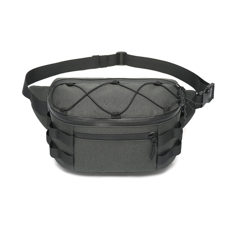 

Ozuko 9340 Men Waist Bag Multifunctional Chest Bag Sports Waterproof Shoulder Messenger Bag(Dark Gray)