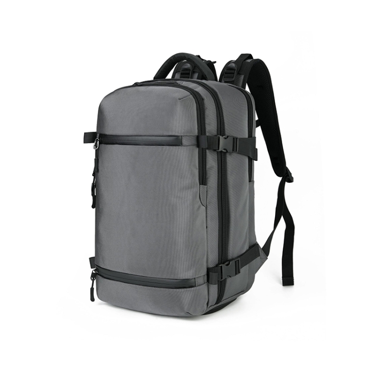 

Ozuko 8983 Men Outdoor Waterproof Backpack Multi-Function Student Computer Travel Bag, Size: 17 inch(No Waist Bag)(Light grey)