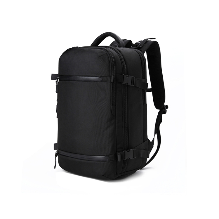 

Ozuko 8983 Men Outdoor Waterproof Backpack Multi-Function Student Computer Travel Bag, Size: 17 inch(No Waist Bag)(Black)