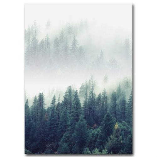 

2 PCS Living Room Home Nordic Decoration Forest Landscape Wall Art Poster, Size (Inch):30x40cm canvas(Picture 1)