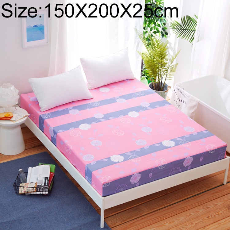 

Polyester Bed Mattress Non-Slip Bed Cover Mattress Cover, Size:150X200X25cm(Happiness And Tenderness)