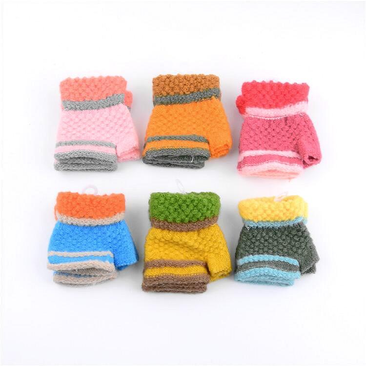

Infants Thin Half Finger Warm Gloves, Size:One Size(Color Random Delivery)