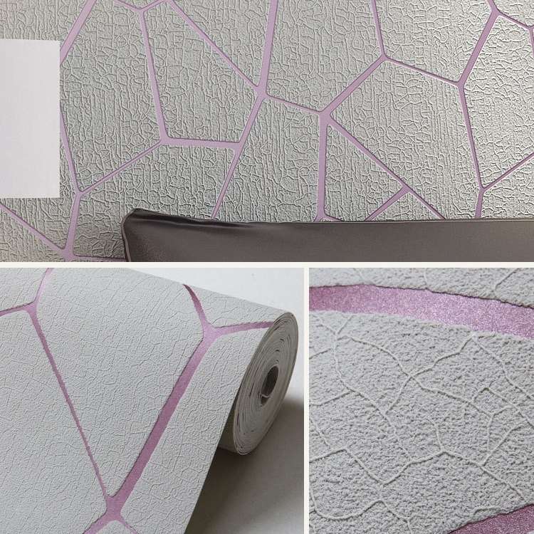 

Simple 3D Embossed Geometric Pattern Wallpaper Thick Non-woven Background Wall Paper Home Decoration Wall Sticker(Light Grey)