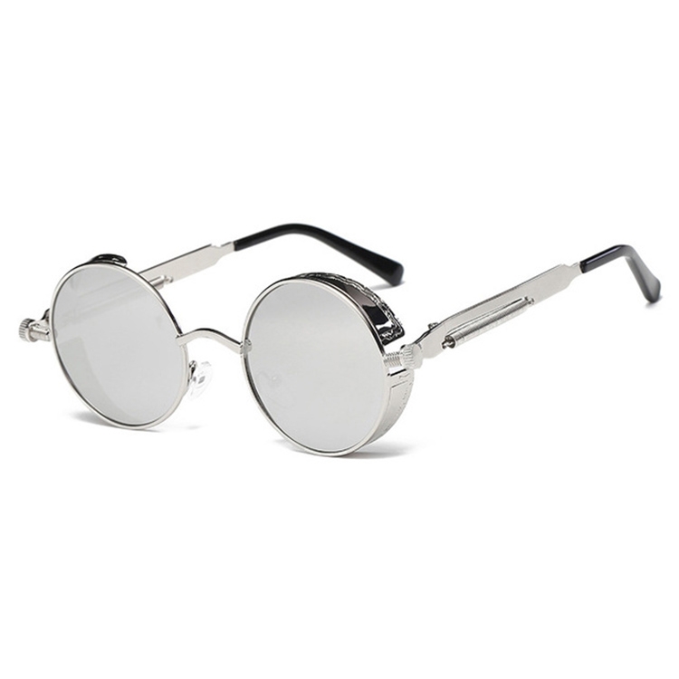 

Metal Round Frame Steampunk Retro Sunglasses for Men Women(10)