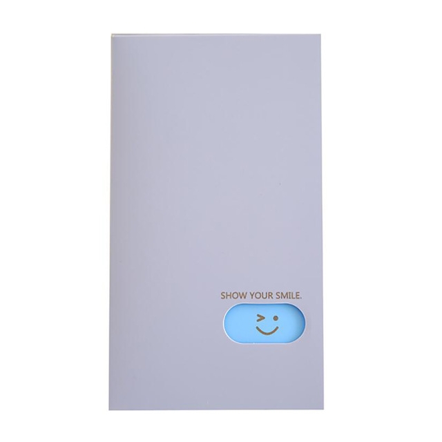 

Smiley Face Pattern Portable Business Card Book Card Holder Small Card storage Book Card Sticker Collection Ticket Collection(Purple)