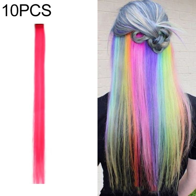 

10 PCS Chemical Fiber Wig One-Step Gradient Color Single Card Wig, Stretched Length:24inches(43#)