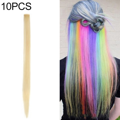 

10 PCS Chemical Fiber Wig One-Step Gradient Color Single Card Wig, Stretched Length:24inches(51#)