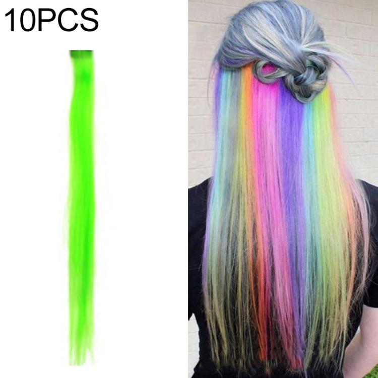 

10 PCS Chemical Fiber Wig One-Step Gradient Color Single Card Wig, Stretched Length:24inches(56#)