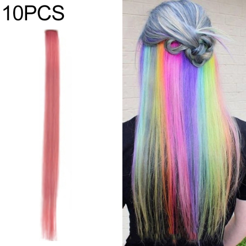 

10 PCS Chemical Fiber Wig One-Step Gradient Color Single Card Wig, Stretched Length:24inches(57#)