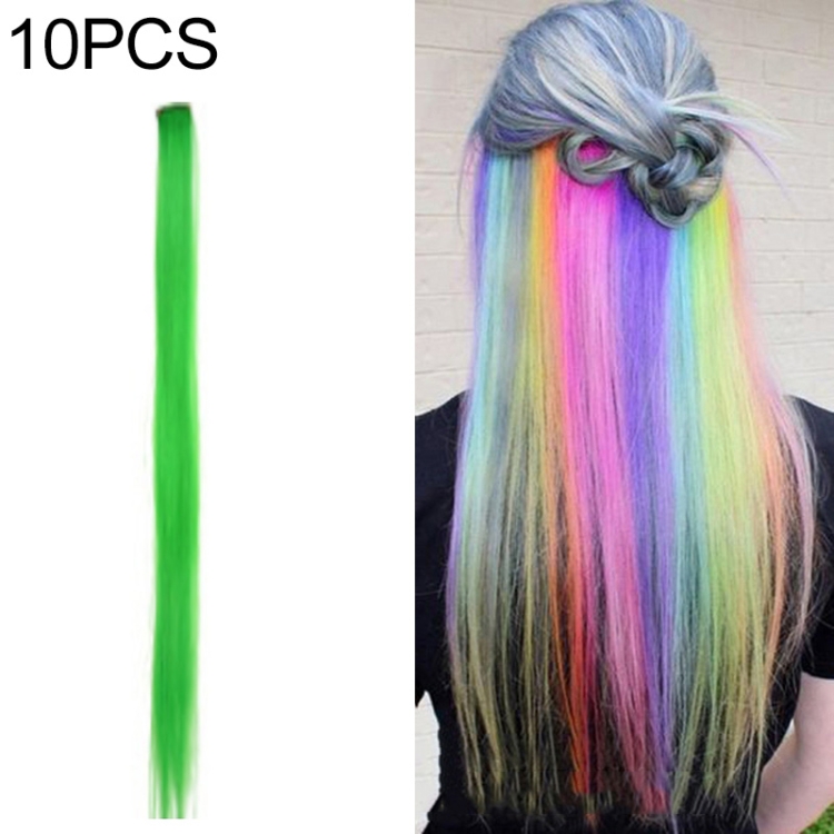 

10 PCS Chemical Fiber Wig One-Step Gradient Color Single Card Wig, Stretched Length:24inches(44#)
