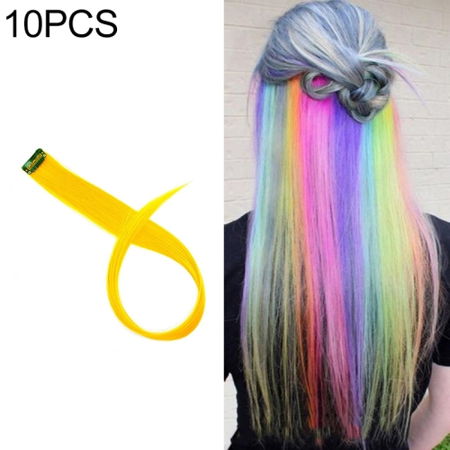 

10 PCS Chemical Fiber Wig One-Step Gradient Color Single Card Wig, Stretched Length:24inches(32#)