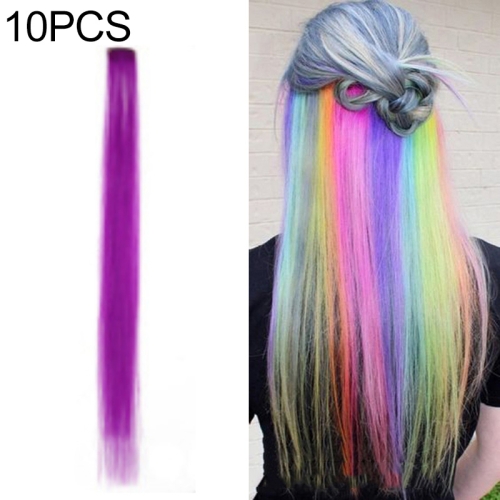 

10 PCS Chemical Fiber Wig One-Step Gradient Color Single Card Wig, Stretched Length:24inches(29#)