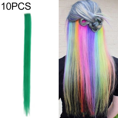 

10 PCS Chemical Fiber Wig One-Step Gradient Color Single Card Wig, Stretched Length:24inches(35#)