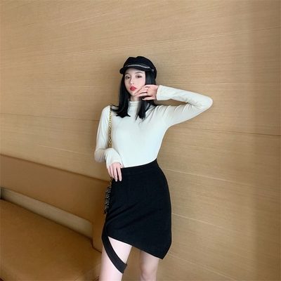 

Solid Color Fashion Skirt, Size: M(Black)