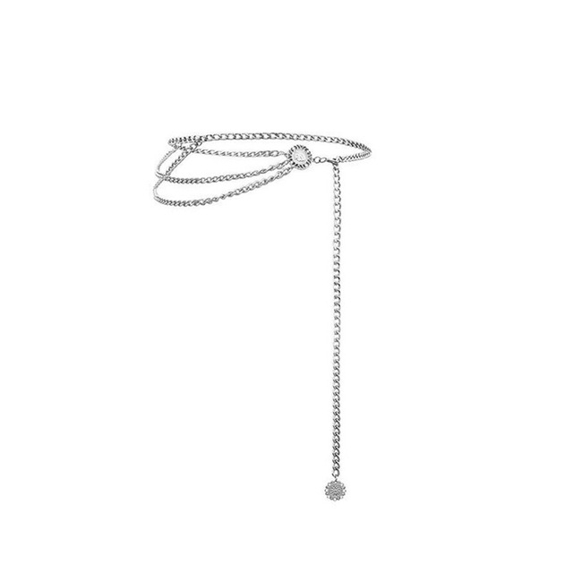 

Retro Sexy Waist Chain High Waist Metal Fringes Belt(Silver)