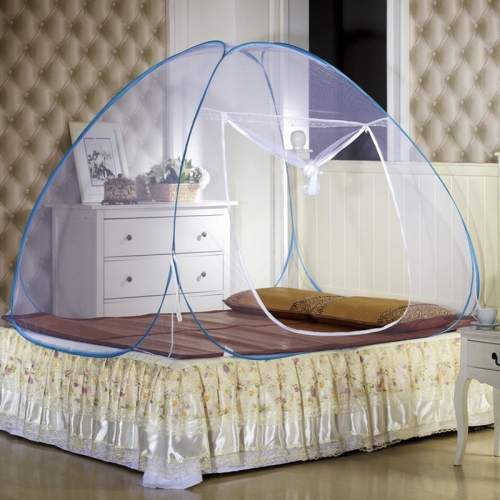 

Steel Wire Folding Free Installation Yurt Bottomed Mosquito Net Sidebar Color Random Delivery, Size:150x200 cm