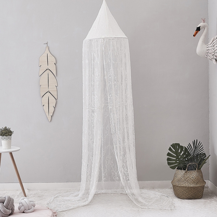 

Children Room White Lace Dome Mosquito Net Bed Curtain