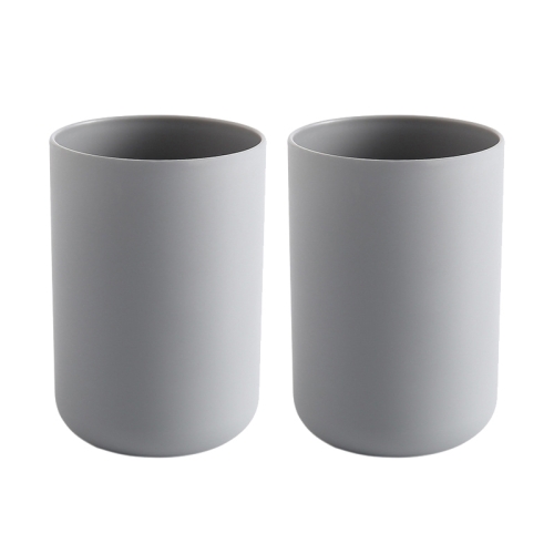 

2 PCS Bathroom Toothbrush Cup Simple Plain Cup, Capacity:300ml(Grey)