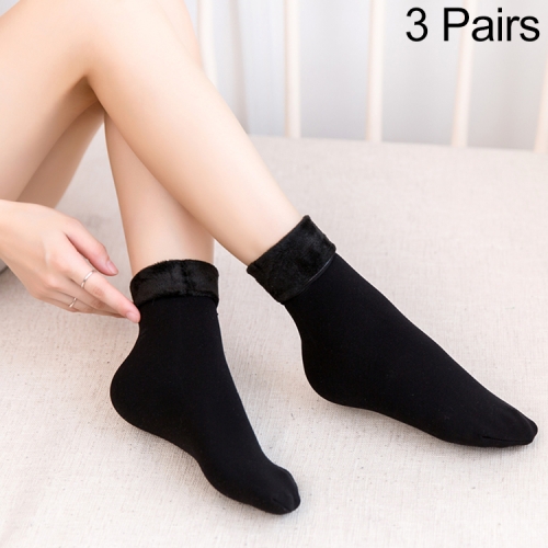 

3 Pairs Winter Wamer Women Thicken Thermal Wool Cashmere Snow Socks Seamless Velvet Boots Floor Sleeping Socks for Mens