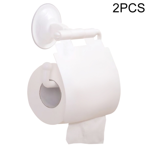 

2 PCS Colorful Waterproof Plastic Toilet Bathroom Kitchen Wall Mounted Roll Paper Holder Carrier Home Decoration Tools(White)