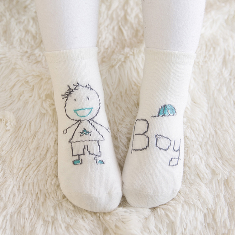 

3 Pairs Newborn Socks Cartoon 100% Cotton Baby Socks, Size:10-12CM(Boy)