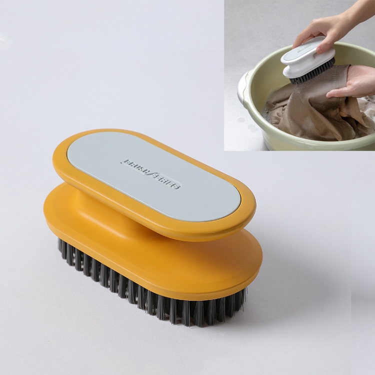 

5个一卖 A075 Plastic Soft Hair Washing Shoes Shoe Brush Cleaning Brush Clothes Laundry Bath Brush(Yellow)