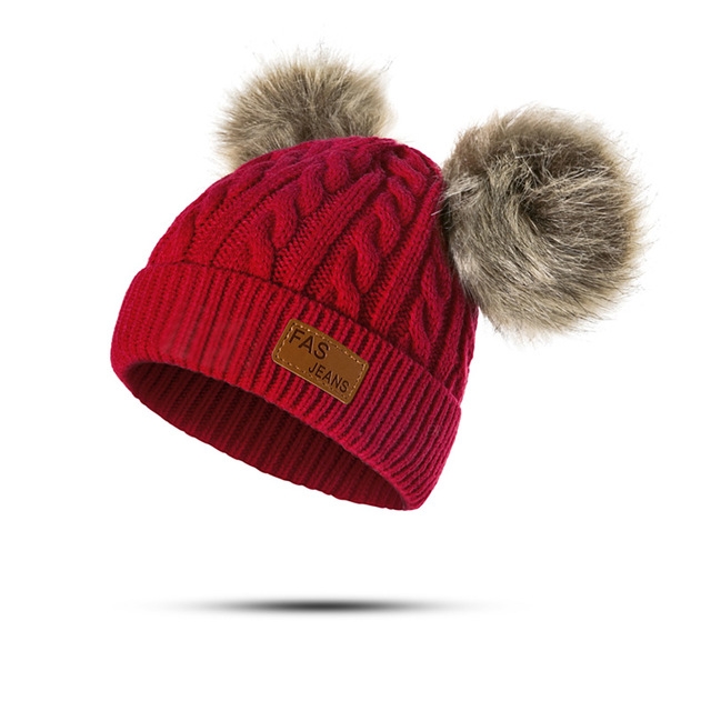 red toddler winter hat