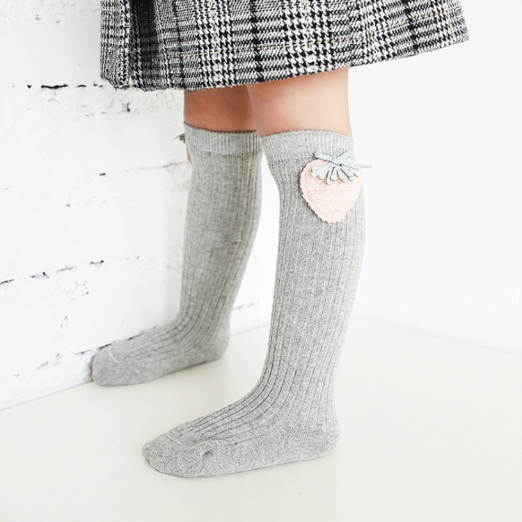 

Newborn Child High Stockings Baby Cartoon Cotton Socks, Size:S(Gray)